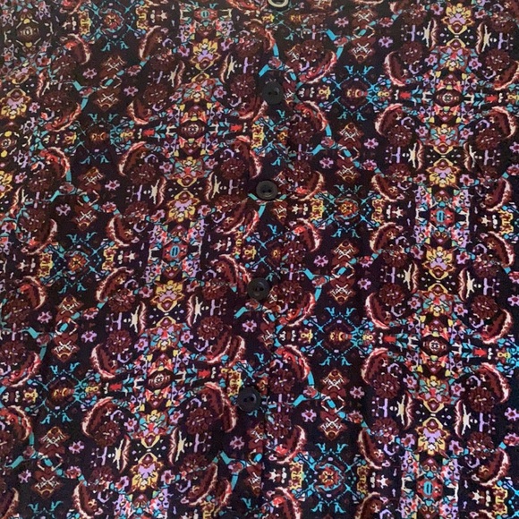 Patterned Button Skater Skirt - Picture 7 of 9